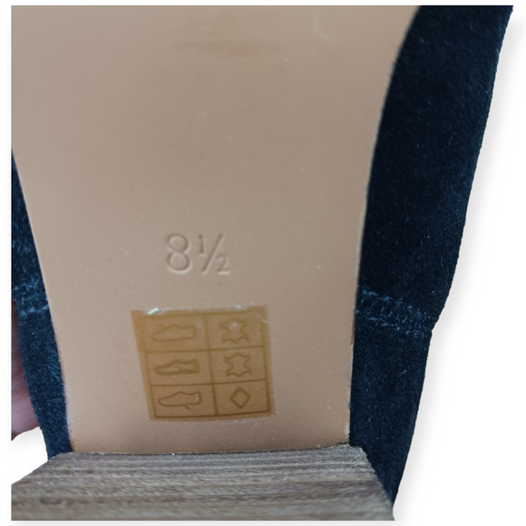 Madewell SZ 8.5 Kat Classic Heeled Chelsea Boot in Black Suede $178 - Picture 7 of 9